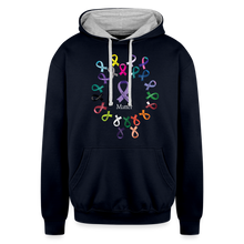 Load image into Gallery viewer, Contrast Hoodie - navy/heather gray

