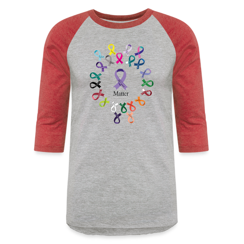 Baseball T-Shirt - heather gray/red