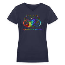 Load image into Gallery viewer, Women&#39;s V-Neck T-Shirt - navy
