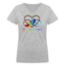 Load image into Gallery viewer, Women&#39;s V-Neck T-Shirt - gray
