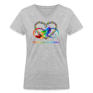 Women's V-Neck T-Shirt - gray