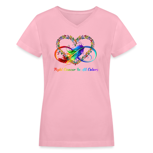 Women's V-Neck T-Shirt - pink