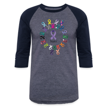 Load image into Gallery viewer, Baseball T-Shirt - heather blue/navy
