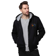 Load image into Gallery viewer, Custom Men&#39;s Thick Plush Zippered Hoodie Long Sleeve Coat
